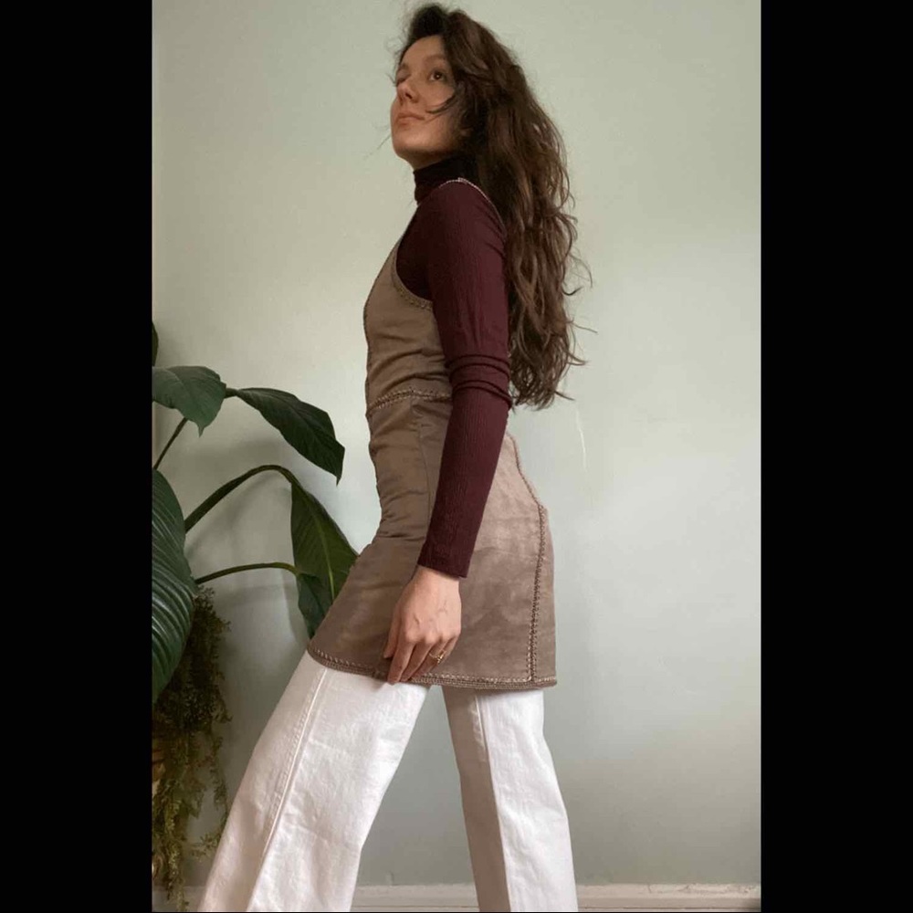 Tan Detailed Dress/Shirt